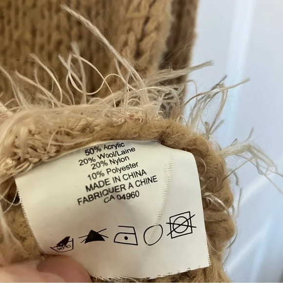 Vintage Alexa Y2K Wool Blend Chenille  Chunky Knit Collared Cardigan - Picture 6 of 6